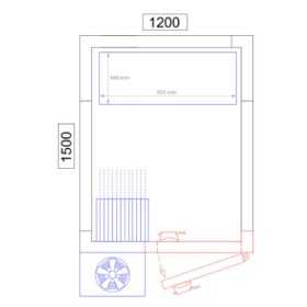 Chambre froide positive - 1200x1500x2010mm - 2,6 m³ - GASTROMASTRO