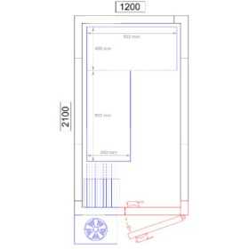 Chambre froide positive - 1200x2100x2010mm - 3,7 m³ - GASTROMASTRO