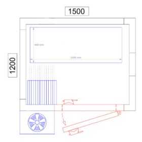 Chambre froide positive - 1500x1200x2010mm - 2,6 m³ - GASTROMASTRO