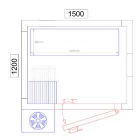 Chambre froide positive - 1500x1200x2010mm - 2,6 m³ - GASTROMASTRO