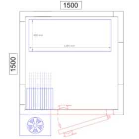 Chambre froide positive - 1500x1500x2010mm - 3,5 m³ - GASTROMASTRO
