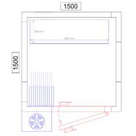 Chambre froide positive - 1500x1500x2010mm - 3,5 m³ - GASTROMASTRO