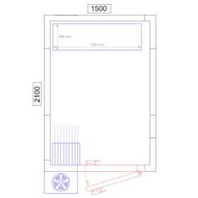 Chambre froide positive - 1500x2100x2010mm - 4,8 m³ - GASTROMASTRO