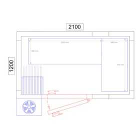 Chambre froide positive - 2100x1200x2010mm - 3,7 m³ - GASTROMASTRO