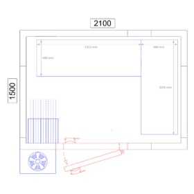 Chambre froide positive - 2100x1500x2010mm - 4,8 m³ - GASTROMASTRO