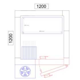 Chambre froide négative - 1200x1200x2010mm - 1,6 m³ - GASTROMASTRO