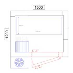 Chambre froide négative - 1500x1200x2010mm - 2,1 m³ - GASTROMASTRO