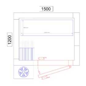 Chambre froide négative - 1500x1200x2010mm - 2,1 m³ - GASTROMASTRO