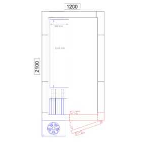 Chambre froide négative - 1200x2100x2010mm - 3,2 m³ - GASTROMASTRO