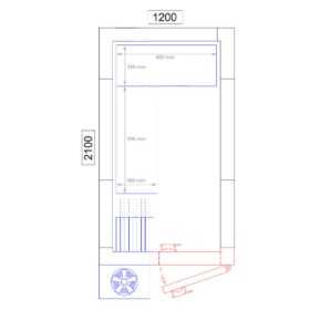 Chambre froide négative - 1200x2100x2010mm - 3,2 m³ - GASTROMASTRO