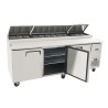 Meuble à pizza - Tropicalisé - 600 L - 3 portes + roulettes - 12 x GN 1/3 -GASTROMASTRO