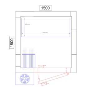 Chambre froide négative - 1500x1500x2010mm - 2,8 m³ - GASTROMASTRO