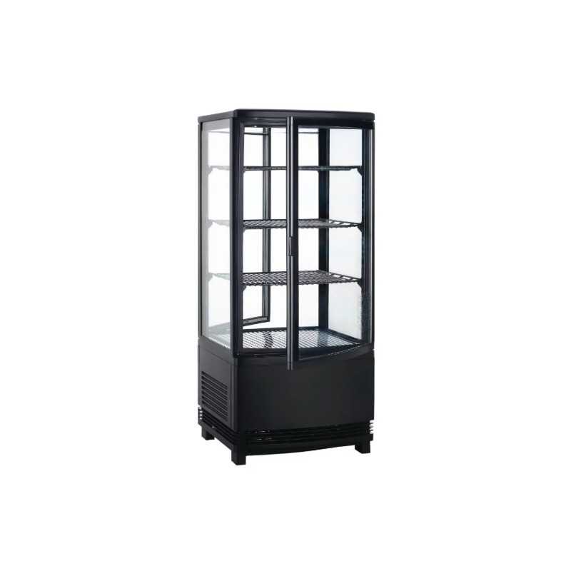 Vitrine réfrigérée panoramique - 86 L. - Paiement 4X - Garantie 2 ans - Inox - Classe N Vitrine réfrigérée panoramique - 86 L. - Paiement 4X - Garantie 2 ans - Inox - Classe N