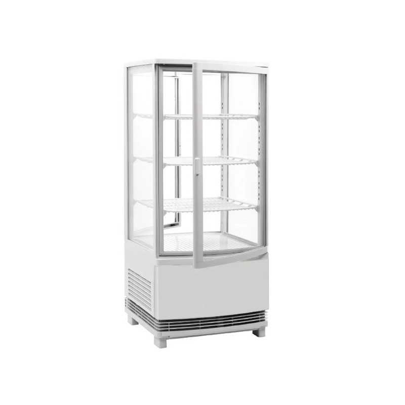 Vitrine réfrigérée panoramique - 86 L. - Paiement 4X - Garantie 2 ans - Inox - Classe N Vitrine réfrigérée panoramique - 86 L. - Paiement 4X - Garantie 2 ans - Inox - Classe N