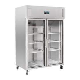 Armoire réfrigérée vitrée positive GN 2/1- Inox - 1200 L