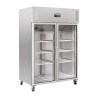 Armoire réfrigérée vitrée positive GN 2/1- Inox - 1200 L