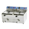 Friteuse électrique 230v- 2 bacs 2x8 litres - Puissance 6.5kw