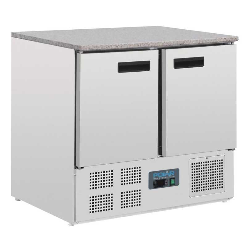 Table réfrigérée positive - GN 1/1 - Garantie 2 ans - 240 L - 2 portes - 900 (L) x 700 (P) mm - Classe N