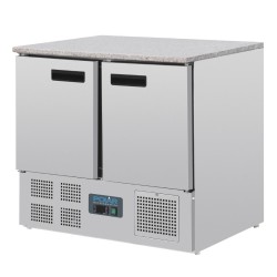 Table réfrigérée positive - GN 1/1 - Garantie 2 ans - 240 L - 2 portes - 900 (L) x 700 (P) mm - Classe N
