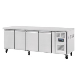 Table réfrigérée positive - Tropicalisée - Garantie 2 ans - 449 L. - 4 portes - 2230 (L) x 600 (P) mm - Classe T