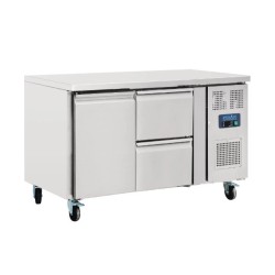 Table réfrigérée positive - 228L - 1 porte + 2 tiroirs-POLAR