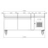 Soubassement réfrigéré - Tropicalisé - 2 portes - GN1/1 - 214 L. - 1360 (L) x 700 (P) mm - Classe T