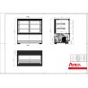 Vitrine réfrigérée positive - 570 L - 1700x750x1200mm - Avec éclairage