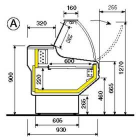 Comptoir Trad réfrigéré ventilé JINNY- 200