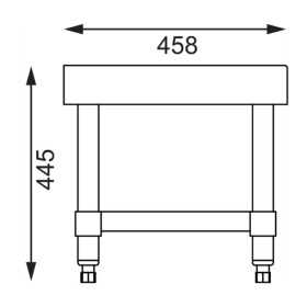 Support batteur mélangeur - Inox - 440 x 458 x 445 mm