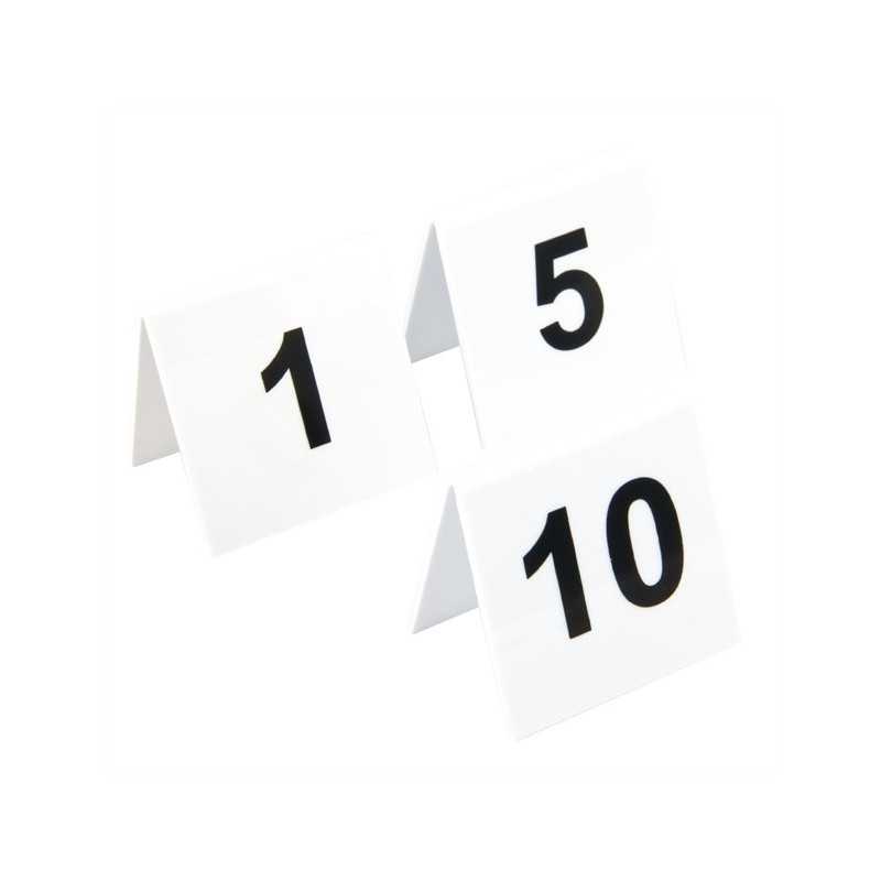 Lot de numéros de table en plastique Olympia 1-10