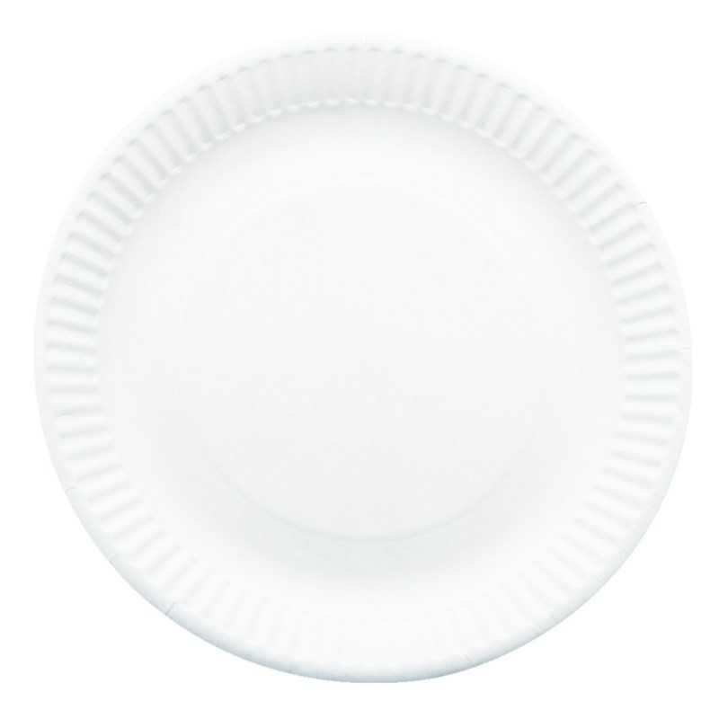 Equipement professionnel cuisine - %category_name% : Assiette jetable en  carton 178 mm - Lot de 250