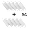 Masques double épaisseur tissus - Blanc - Lot de 10