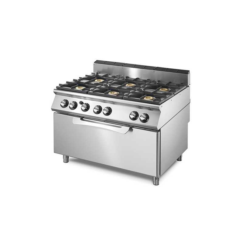 Fourneau gaz 8 feux vifs, 2 fours gaz GN 2/1 -G900 Diamond - Matériels CHR  et équipements de cuisine Professionnelle