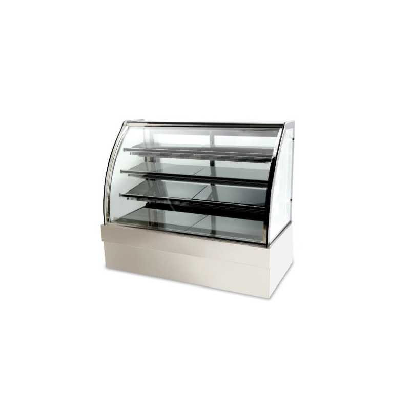 Vitrine réfrigérée positive - Bombée - 610 L. - 1800 (L) x 740 (P) x 1200 (H) mm - Avec éclairage - Classe N