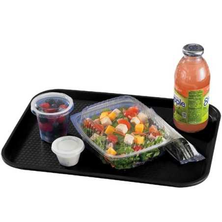 Plateau rectangulaire en polypropylène Fast Food Cambro noir 41 cm