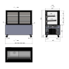 Vitrine réfrigérée positive 370 L - 120(L) x 660 (P) x 1200 (H) mm - Avec éclairage