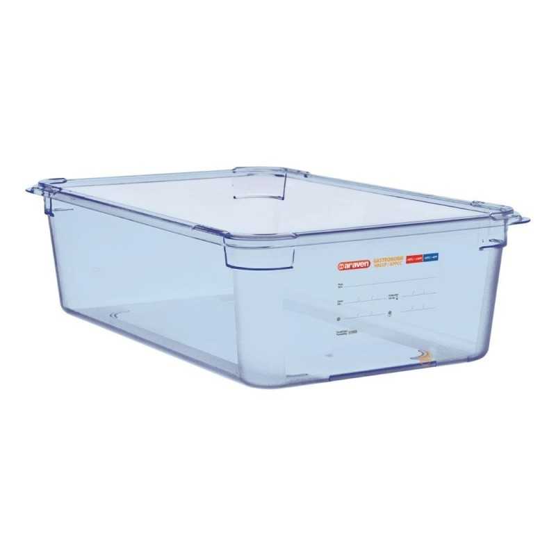 Boîte hermétique bleue en ABS sans BPA Araven GN1/1 150mm Boîte hermétique bleue en ABS sans BPA Araven GN1/1 150mm