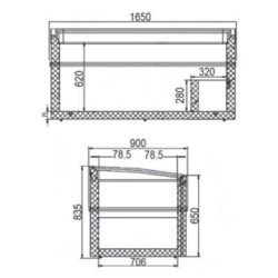 Congélateur vitré professionnel sur roulettes 870L -COMBISTEEL