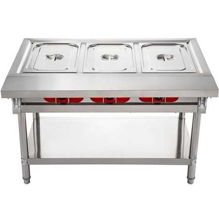 Vitrine Bain marie 3 x GN1/1 - GASTROMASTRO