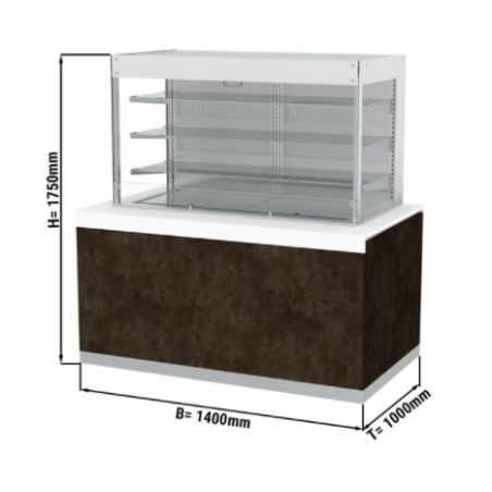 Vitrine réfrigérée droite - 3 étages - Éclairage LED