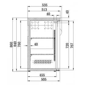 Arriere-bar 3 portes 537 litres COMBISTEEL