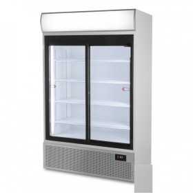 Vitrine à boissons 2 portes vitrée noire 630L- GASTROMASTRO