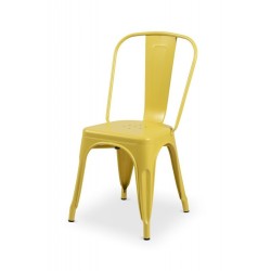 Chaise de café jaune