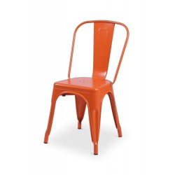 Chaise de café orange