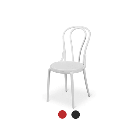 Chaise de bistrot blanche