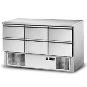 Table réfrigérée positive 368 L - 6 tiroirs