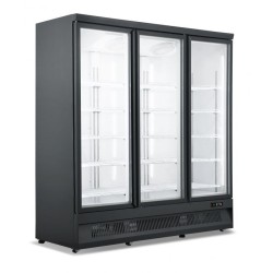 Armoire réfrigérée black négative -18/-22°C - 3 portes vitrées battantes - 1530 litres