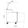 Table à pizza - 580 L 10 bacs GN 1/3