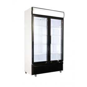 Réfrigérateur professionnel vitré 2 portes en verre ventilé 750 l