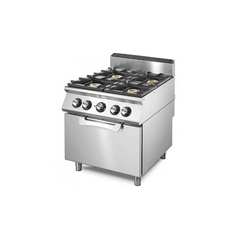 Fourneau 4 feux gaz sur four GN 1/1 VIRTUS-Garantie 2 ans - - puissance feux 21kW - puissance four 5.8 kW - made in Italy Fourneau 4 feux gaz sur four GN 1/1 VIRTUS-Garantie 2 ans - - puissance feux 21kW - puissance four 5.8 kW - made in Italy